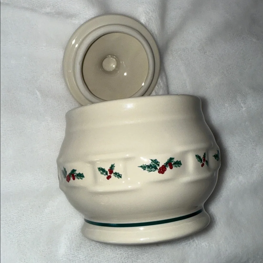 Longaberger Pottery Cream Teapot -Sugar And‎ Cream Set